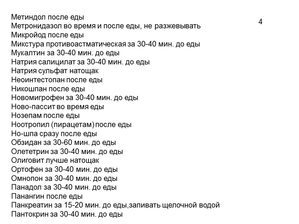 Метиндол после еды Метронидазол во время и после еды, не разжевывать Микройод после еды